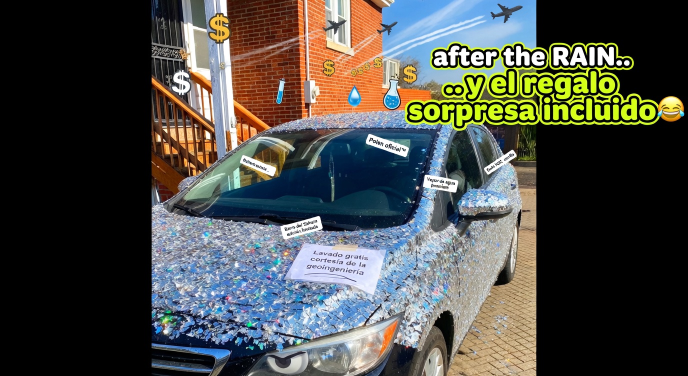 ¡Lluvia con regalo gratis! El misterioso “polen mágico” que cubre tu coche después de cada chaparrón