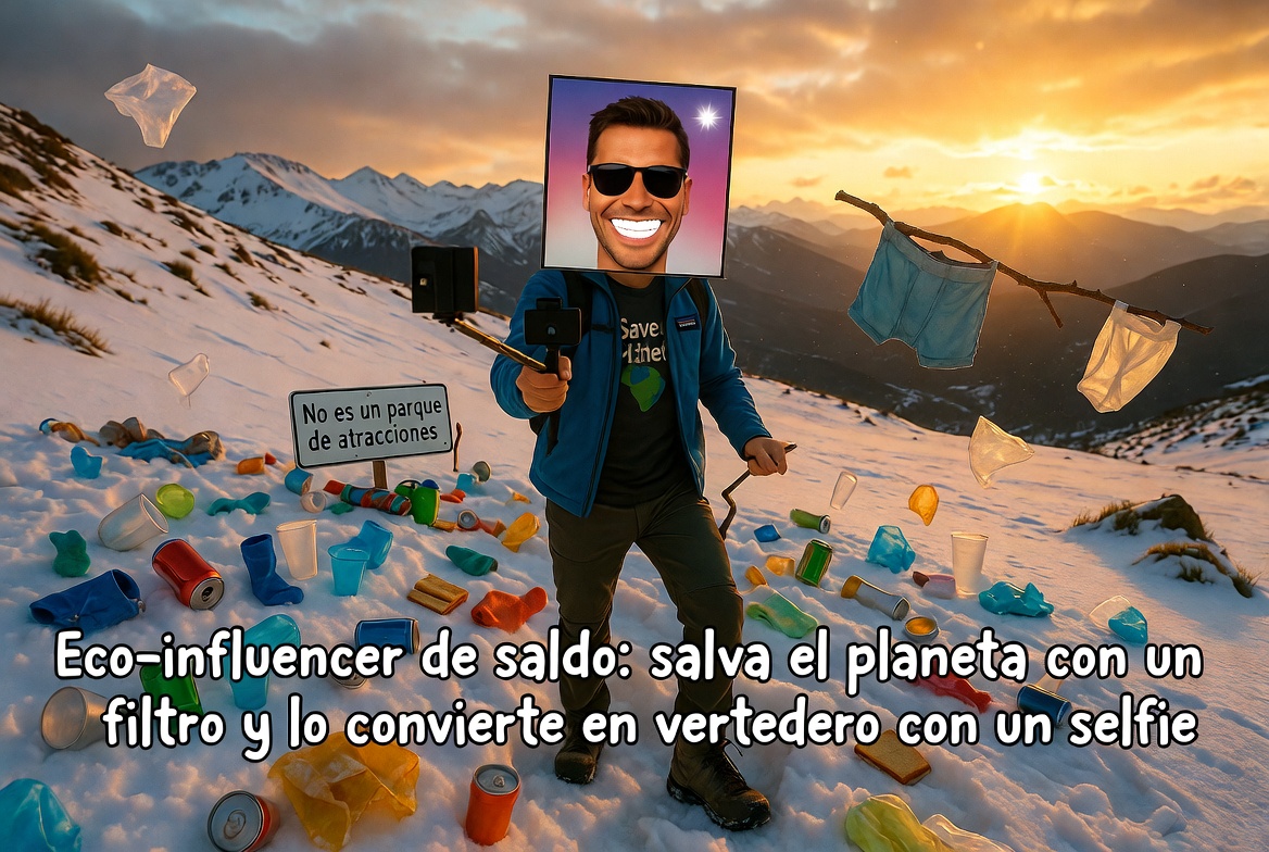 Muy ecologistas y resilientes en las redes sociales, pero cuando la nieve se derrite en Navacerrada…