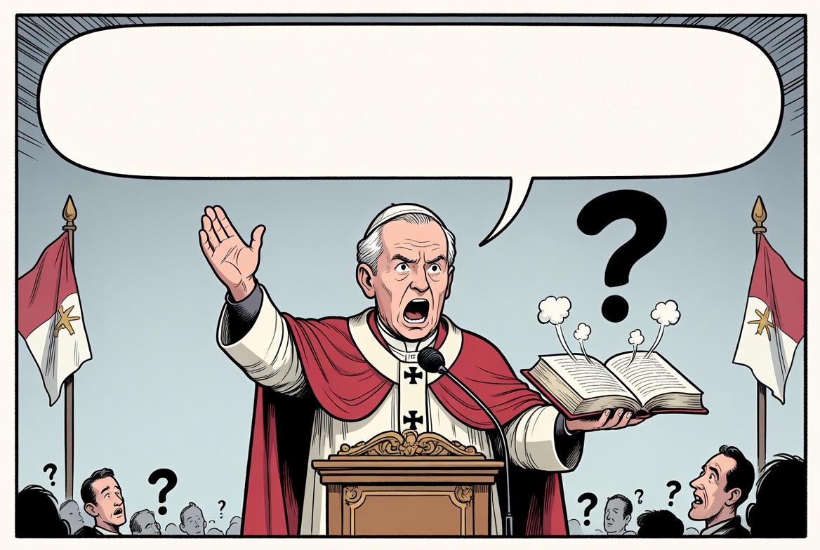 El Papa se inventa una cita de La Biblia que no existe, pero, ¿qué más da? Con que sea acorde con la Agenda…