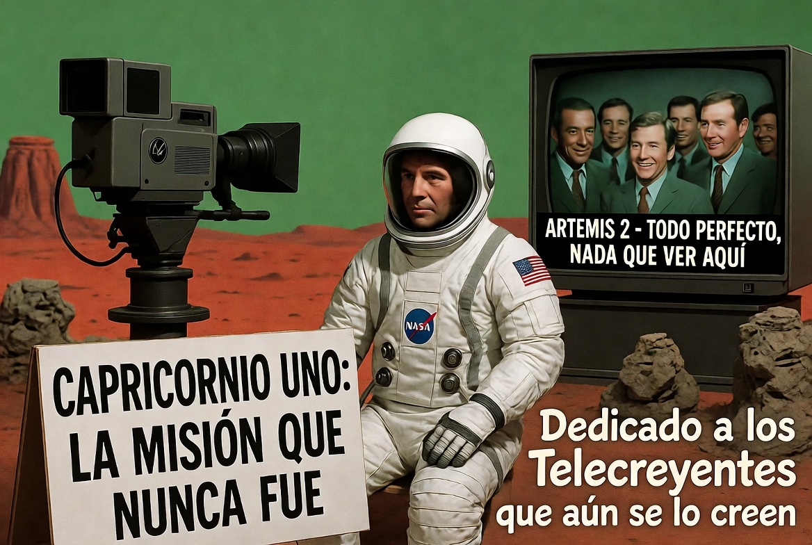 A los Telecreyentes que se han tragado el cuento del Artemis II se lo ponemos bien «mascadito» con un enlace para que se lo expliquen gratis con la película Capricornio Uno