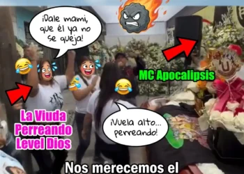 Una viuda «perrea» para despedir a su marido fallecido