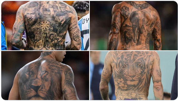 Poco se habla de los tatuajes de los jugadores de la selección Argentina: se tatúan incluso series de televisión