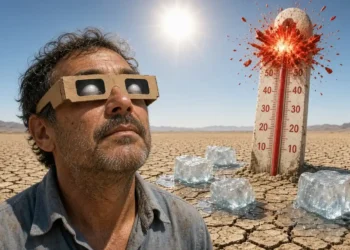El climacambiático te va a dejar ciego… pero mira el eclipse con gafas de cartón, que eso es de expertos