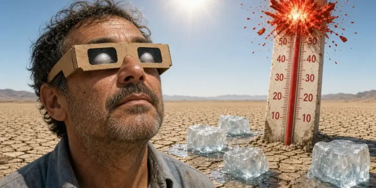 El climacambiático te va a dejar ciego… pero mira el eclipse con gafas de cartón, que eso es de expertos