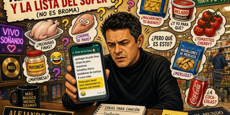 El inolvidable troleo a Alejandro Sanz utilizándole como lista de la compra