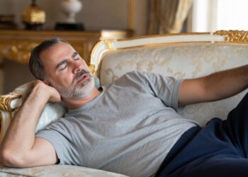 Se busca: tiene barba, pelo blanco y dice llamarse Felipe VI, si alguien consigue despertarle de la siesta que le diga que hay «problemillas» en Ceuta