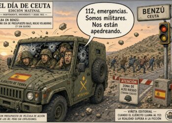 Un grupo de unos 40 invasores ataca a un vehículo militar en Ceuta y ¡los militares llamaron al 112!