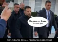 Zelenski tiene un problema «de narices» con la mala educación cuando le hacen preguntas que no le gustan (pero si hay que pedir dinero…)
