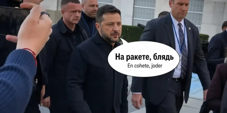 Zelenski tiene un problema «de narices» con la mala educación cuando le hacen preguntas que no le gustan (pero si hay que pedir dinero…)