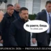 Zelenski tiene un problema «de narices» con la mala educación cuando le hacen preguntas que no le gustan (pero si hay que pedir dinero…)