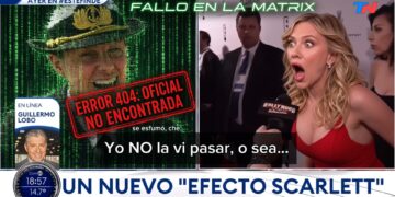 Otro fallo en la Matrix con un nuevo efecto Scarlett Johansson