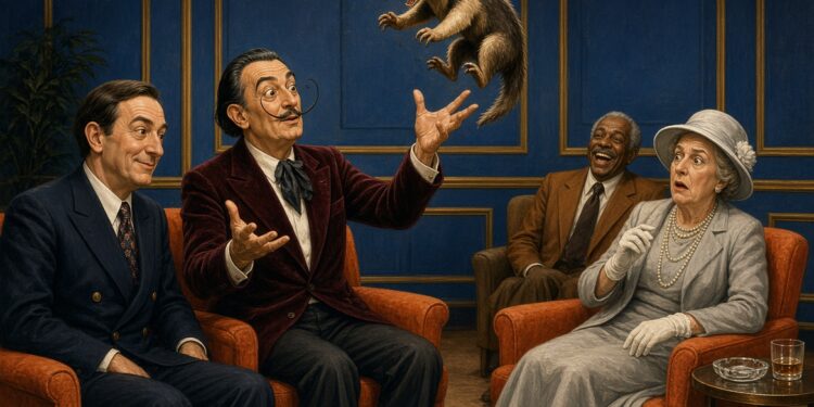 El día que Dalí entró a un programa de televisión con un oso hormiguero